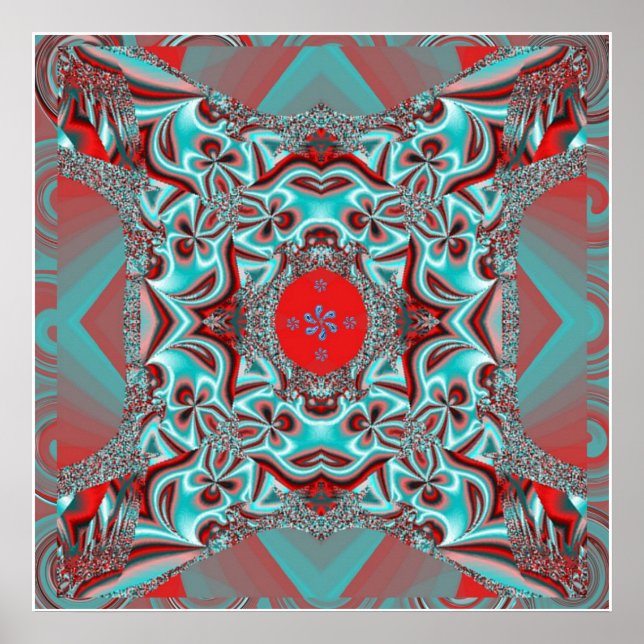 Deixe-o explodir Mandala Poster (Frente)