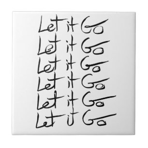 Deixe-o ir! Citação de caligrafia motivacional