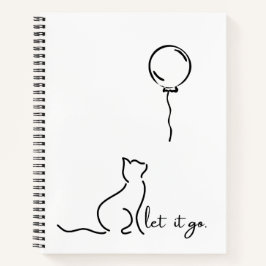 Deixe-o ir - Notebook Cat Design Spiral