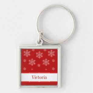Deixe-o nevar Chaveiro Premium, vermelho