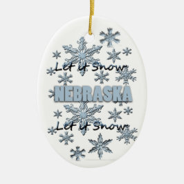 Deixe-o nevar Enfeites de natal de Nebraska
