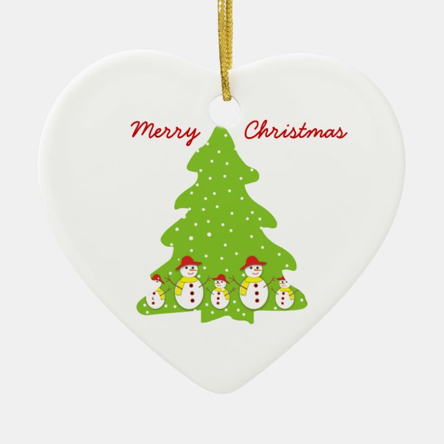 Deixe-o nevar Enfeites de natal personalizado (Frente)