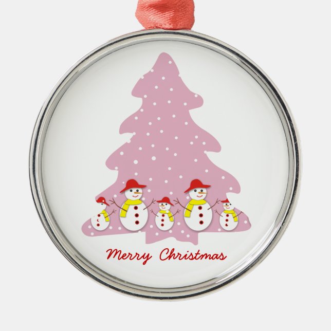 Deixe-o nevar Enfeites de natal personalizado (Frente)