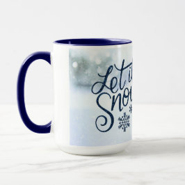 Deixe-o nevar grande caneca