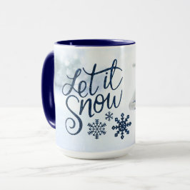 Deixe-o nevar grande caneca