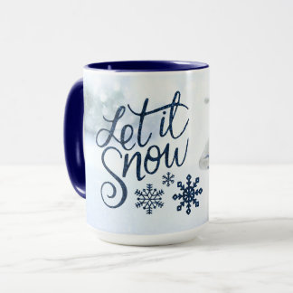 Deixe-o nevar grande caneca