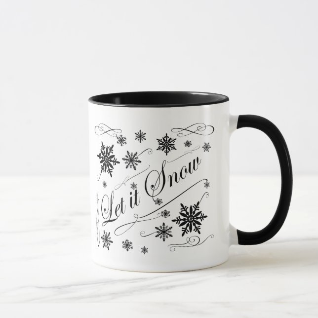 deixe-o nevar na caneca de arte (Direita)
