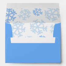 Deixe-o nevar o envelope azul