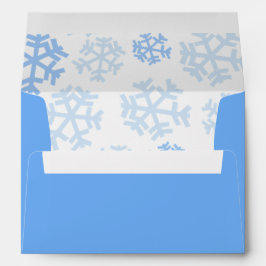 Deixe-o nevar o envelope azul