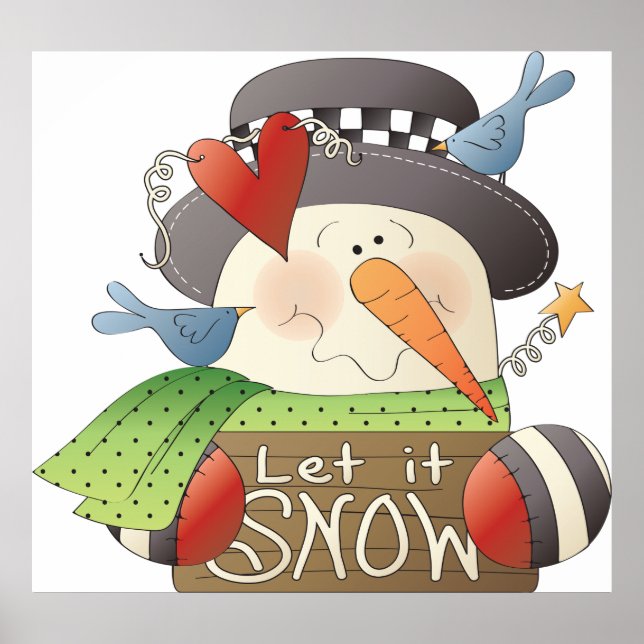 Deixe-o nevar Poster (Frente)