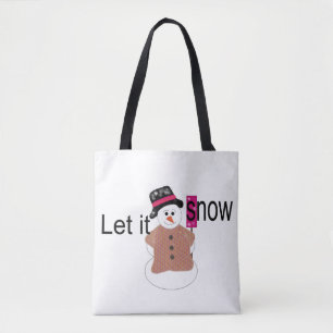 Deixe-o nevar Snowman Tote Bag