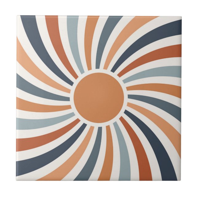 Deixe o sol brilhar no design colorido estilo retr (Frente)