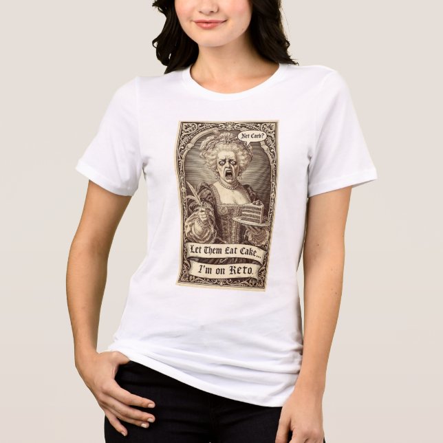 DEIXE-OS COMER BOLO...EU ESTOU NO KETO Camiseta (Frente)