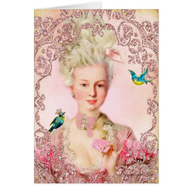 Deixe-os comer cartões de Macarons Marie (Frente)