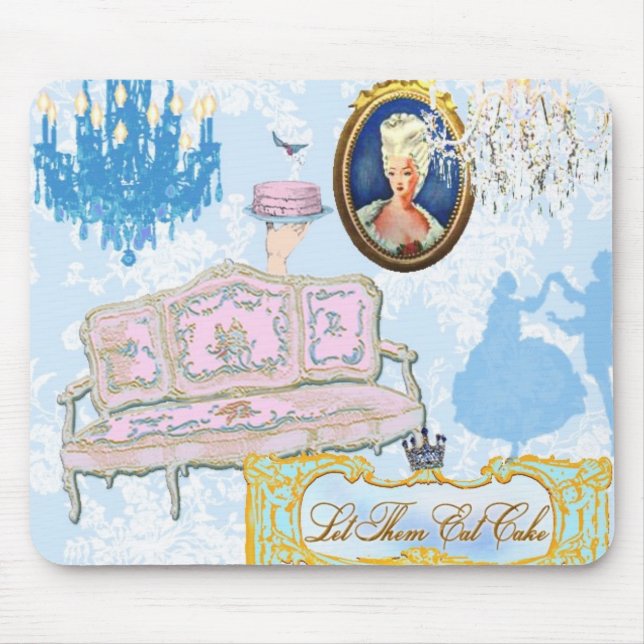 Deixe-os comer o bolo Mousepad - personalizado (Frente)
