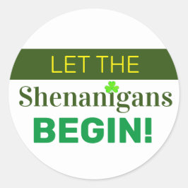 Deixe Os Shenanigans Começar O Adesivo Clássico Re