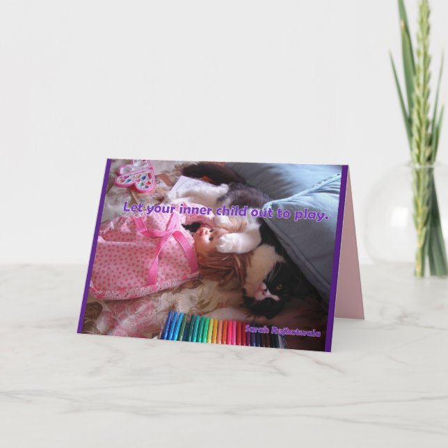 Deixe seu cartão de agradecimento de gato de smoki (Frente)