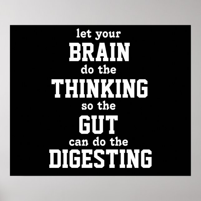 Deixe seu cérebro pensar Poster (Frente)