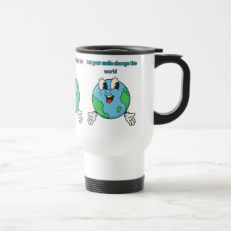 Deixe seu sorriso mudar a Caneca de viagem do mund