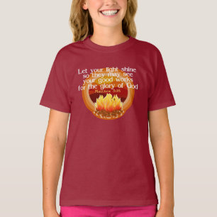 Deixe Sua Luz Brilhar Camisas Cristãs de Acampamen