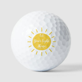 Deixe Sua Luz Brilhar Mateus 5:16 Bolas De Golfe