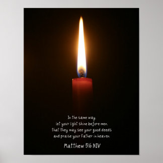 "Deixe sua luz brilhar" Poster de velas