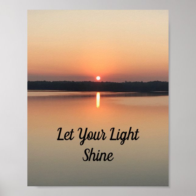 Deixe sua luz brilhar Poster Inspiradora sunset (Frente)