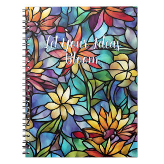Deixe suas Ideias Florescerem Caderno Espiral Flor