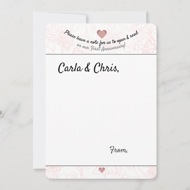 Deixe uma nota para o cartão do aniversário de (Frente)