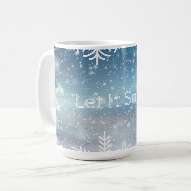 Deixem nevar a caneca da neve do inverno (Frente Esquerda)