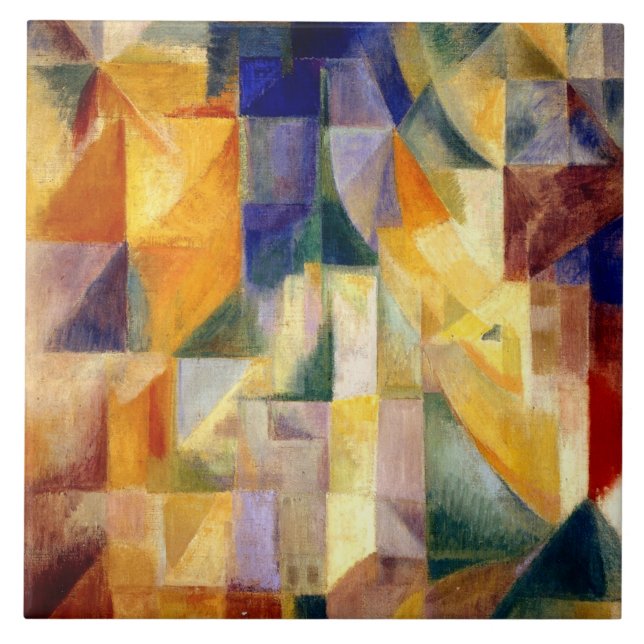 Delaunay - Windows simultâneo, pintura famosa, (Frente)
