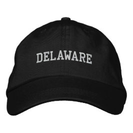 Delaware bordado Boné ajustável preto