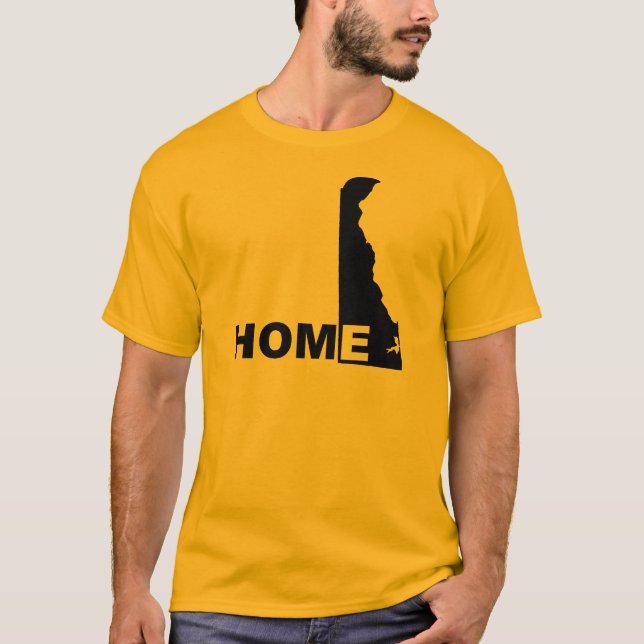 Delaware Casa Longe Da Camiseta Do Estado (Frente)