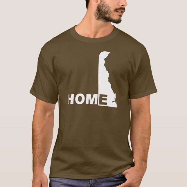 Delaware Casa Longe Da Camiseta Do Estado (Frente)