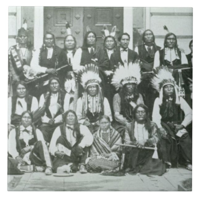 Delegação indiana de líderes de Sioux em (Frente)