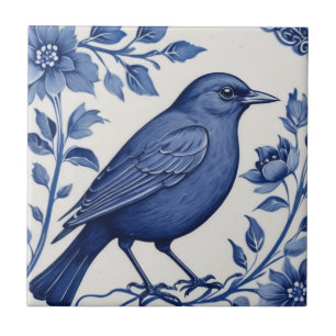 Delft Bird Tradicional Clássica Azul e Branco