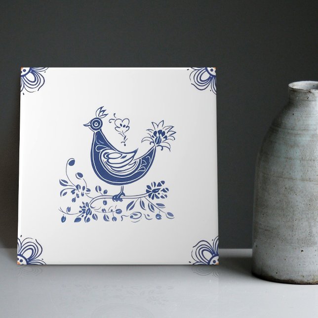 Delft Blue Dutch Style Flowers Indigo (Criador carregado)