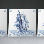 Delft Blue Dutch Style Frigate Schooner Sail Boat<br><div class="desc">Este belo azulejo cerâmico pintado à mão, de 1762, é um conjunto de 17 diferentes azulejos de navios e apresenta um esquista clássico no estilo tradicional Delft Blue Dutch. Os azulejos de cerâmica Delft têm um longo e rico namorando de história desde o século 16, quando foram produzidos pela primeira...</div>