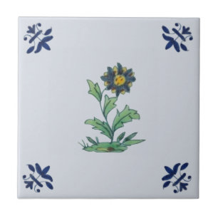 Delft Blue Multi Floral Repro Pintado