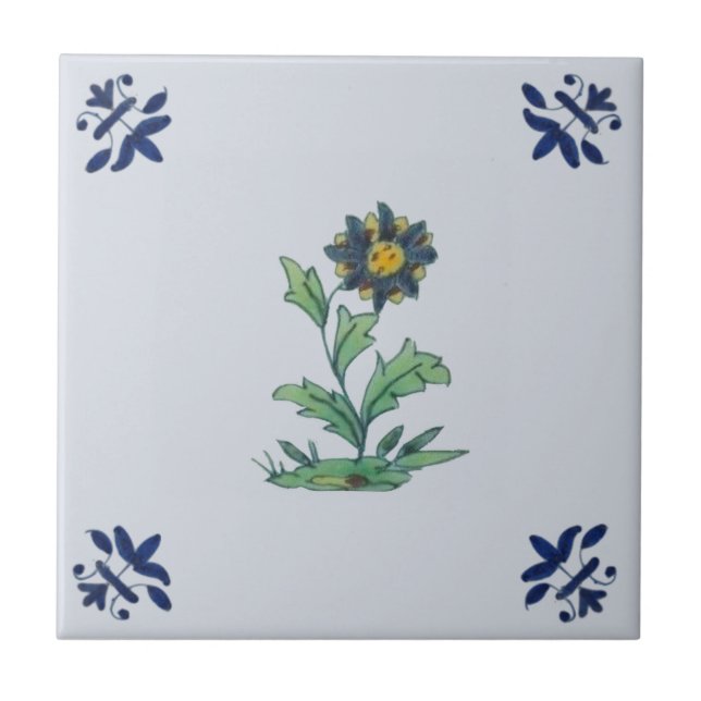 Delft Blue Multi Floral Repro Pintado (Frente)
