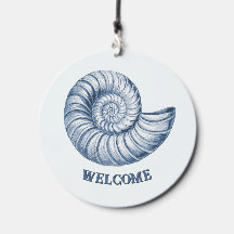 Delft Blue Nautilus Shell NMaritime Beach House