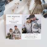 Delicado | Convite para Casamento Fotográfico<br><div class="desc">Este convite para casamento simples e na moda apresenta duas das suas fotos pessoais favoritas,  juntamente com o texto clássico elegante de cinza escura e um roteiro falsa de ouro rosa para um incrível olhar minimalista.</div>