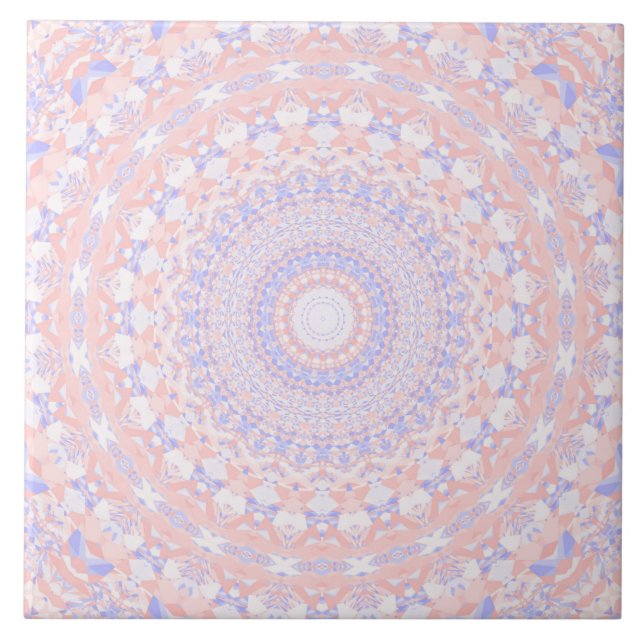 Delicado Intrincado Bonito Pastel Abstrato Mandala (Frente)