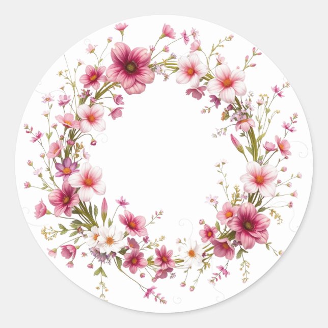 Delicar Adesivos Florais De Pia Rosa (Frente)