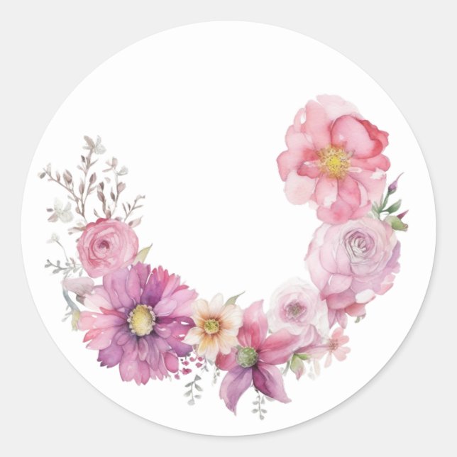 Delicar Adesivos Florais De Pia Rosa (Frente)