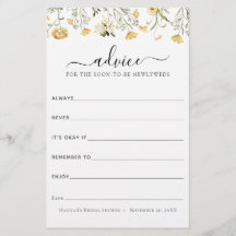 Delicar Advertência Amarelo à Flor Selvagem para N