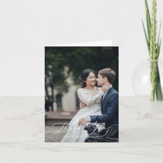 Delicar Cartões de agradecimentos de Modelo de Fot (Frente)