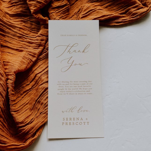 Delicar Cartões de agradecimentos Dourado e imprim (Criador carregado)