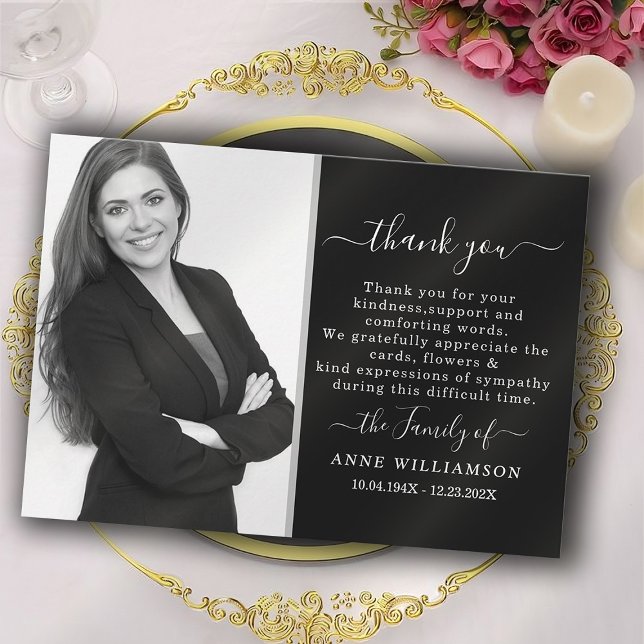 Delicar Cartões de agradecimentos Funeral de Scrip (Criador carregado)