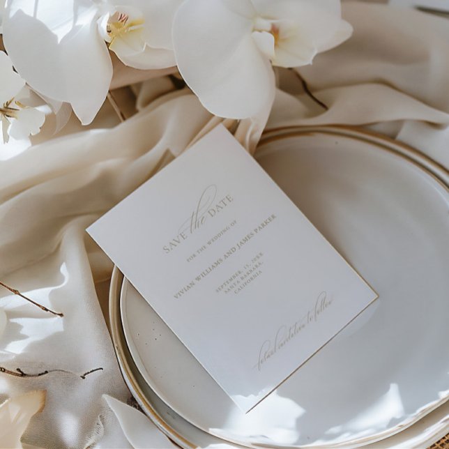 Delicar Casamento Clássico Salvar o Cartão de Data (Delicate Classic Wedding Save the Date Card)